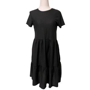 Rolla Coster Junior’s Black Dotted Texture Dress